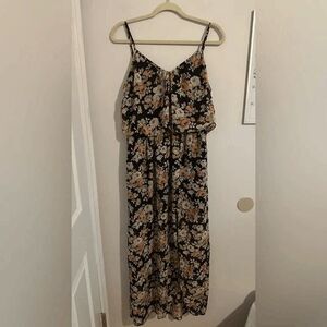 Floral Mesh Maxi Dress